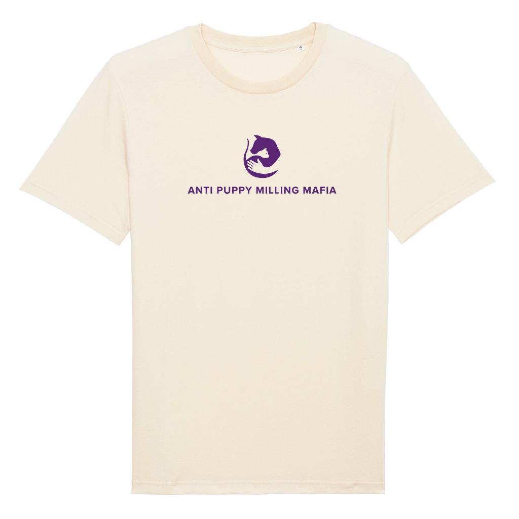 Andershund Anti Puppy Milling Mafia T-Shirt, natural raw