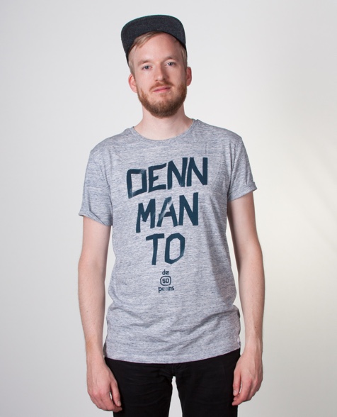 De fofftig Penns Denn Man To T-Shirt slub heather grey