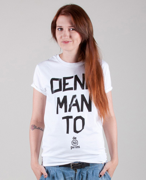 De fofftig Penns Denn Man To T-Shirt weiß