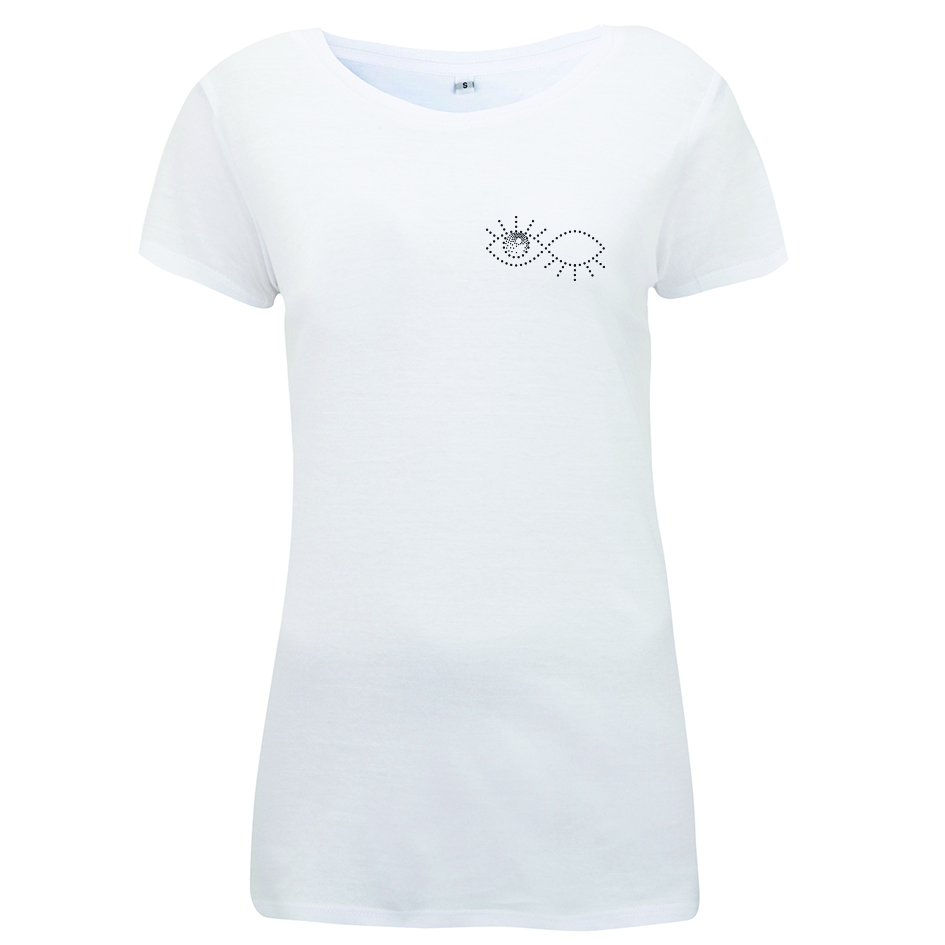 Grönemeyer Frauenshirt Augenzwinkern Girlie weiß