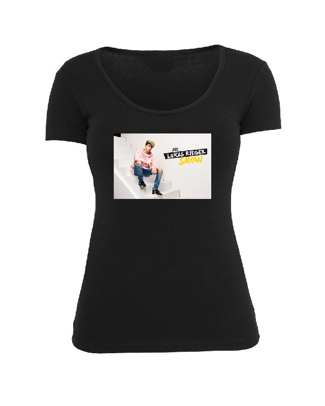 Jam FM Lukas Rieger Show Girl T-Shirt Girlie, Schwarz
