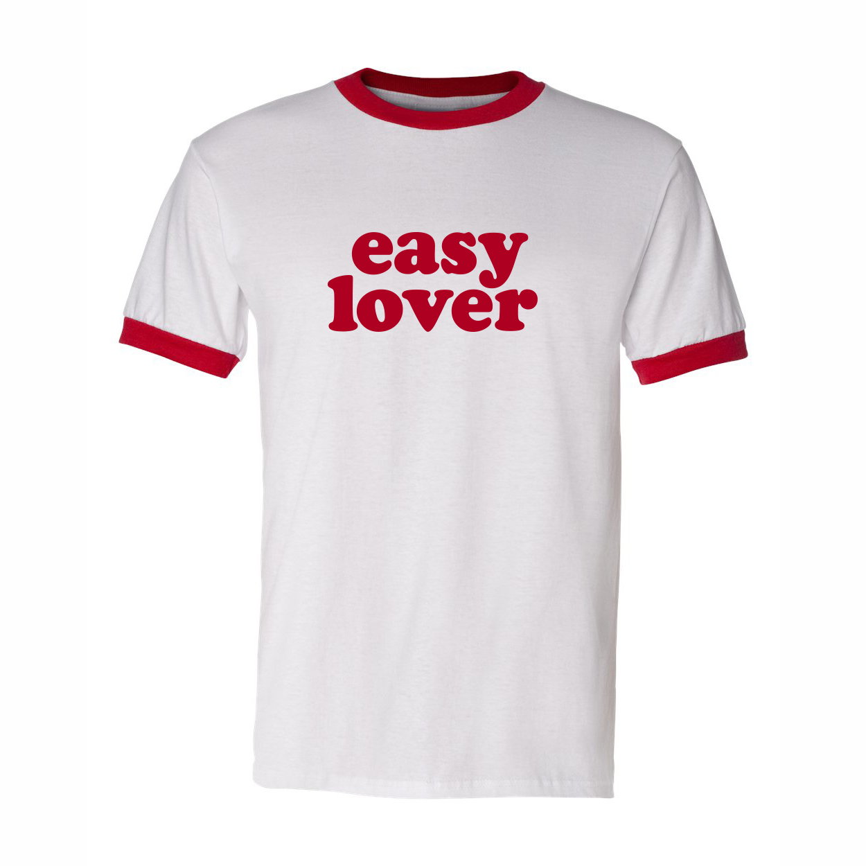 Kommerz mit Herz T-Shirt "Easy Lover" (Rot) Shirt, Weiss