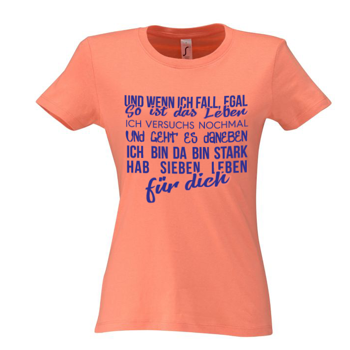 Maite Kelly Sieben Leben Damen Shirt Girlie koralle