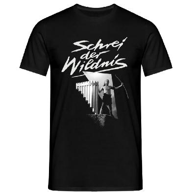 Romano Schrei der Wildnis (weisser Schriftzug) Shirt Black