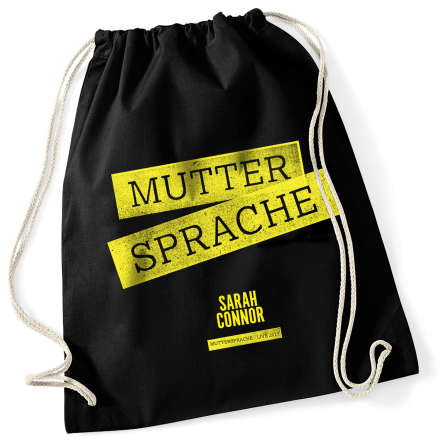 Sarah Connor Muttersprache Live 2017 Turnbeutel Tasche schwarz