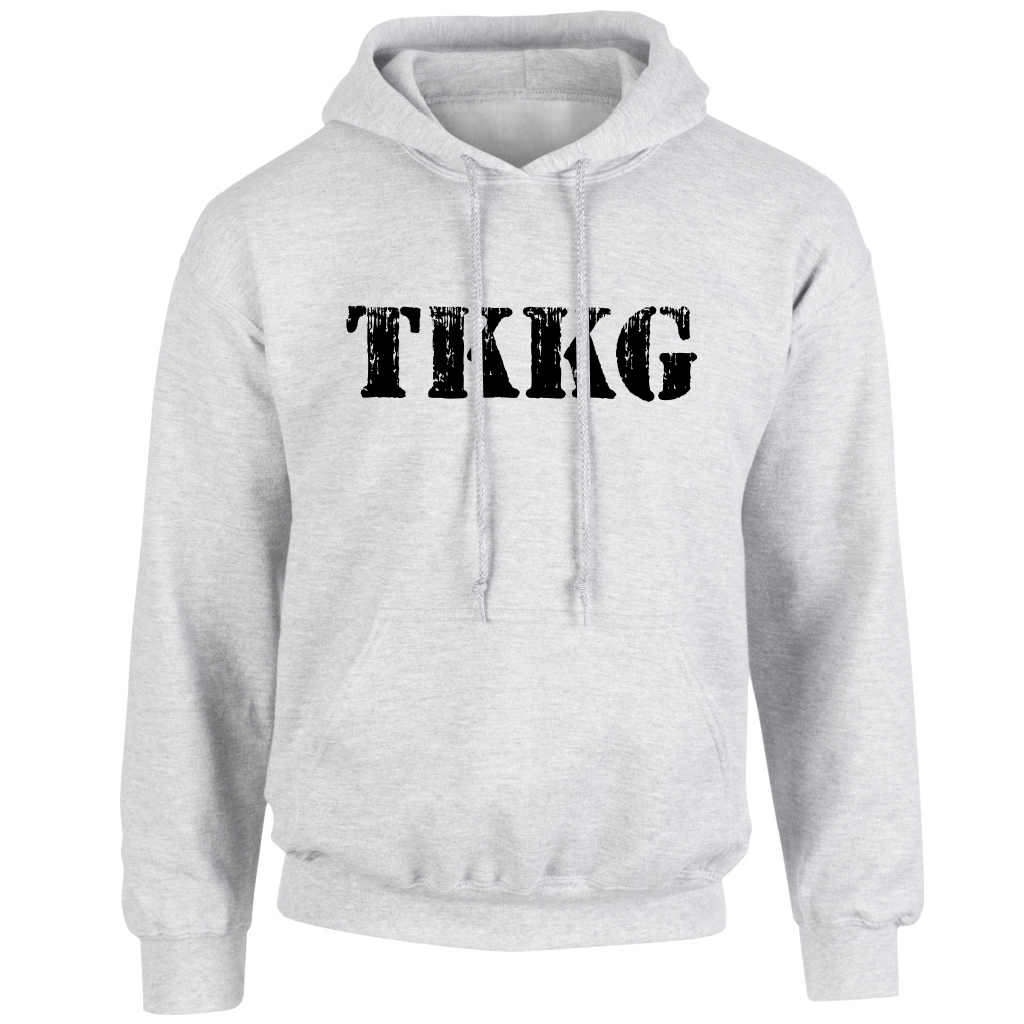 TKKG TKKG Logo-Hoodie Version schwarz unisex Kapuzenpullover, grau meliert