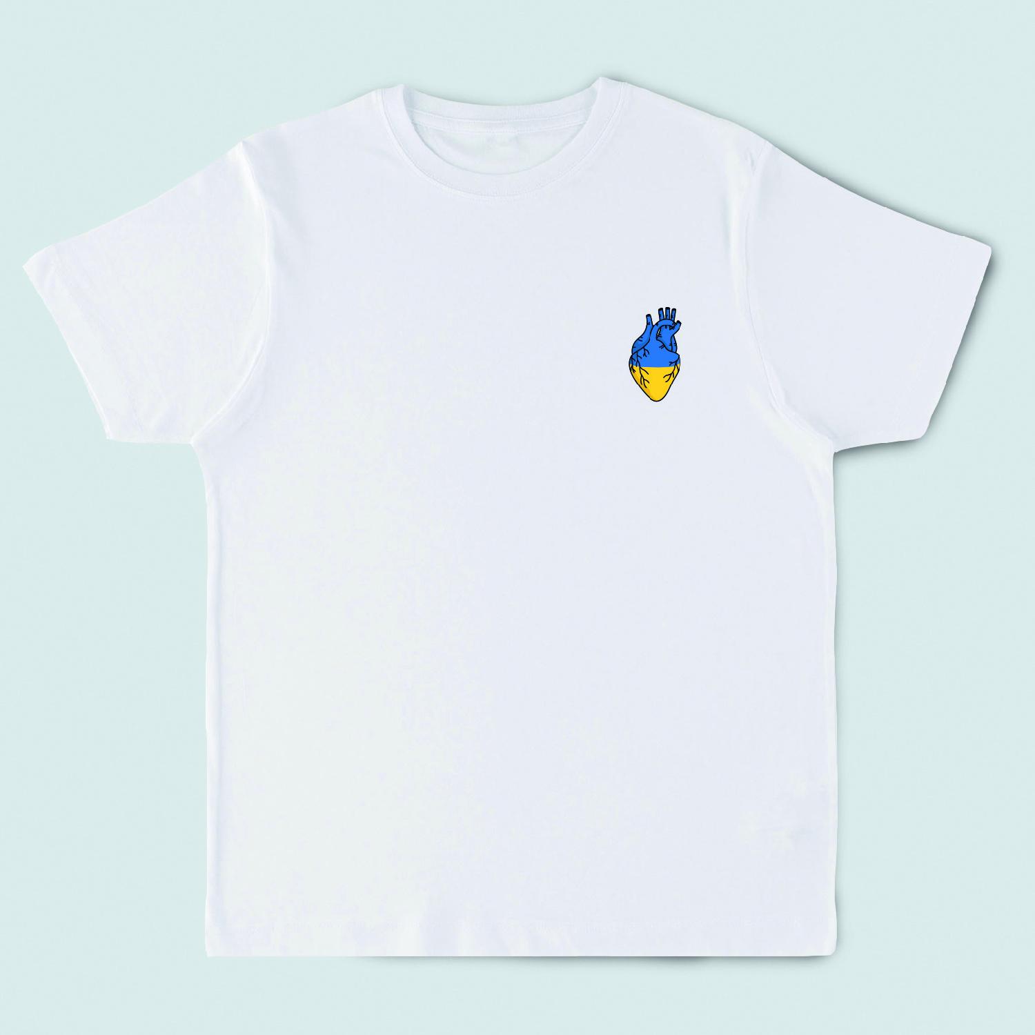 TMR Shirt Ukraine-Heart T-Shirt, weiß