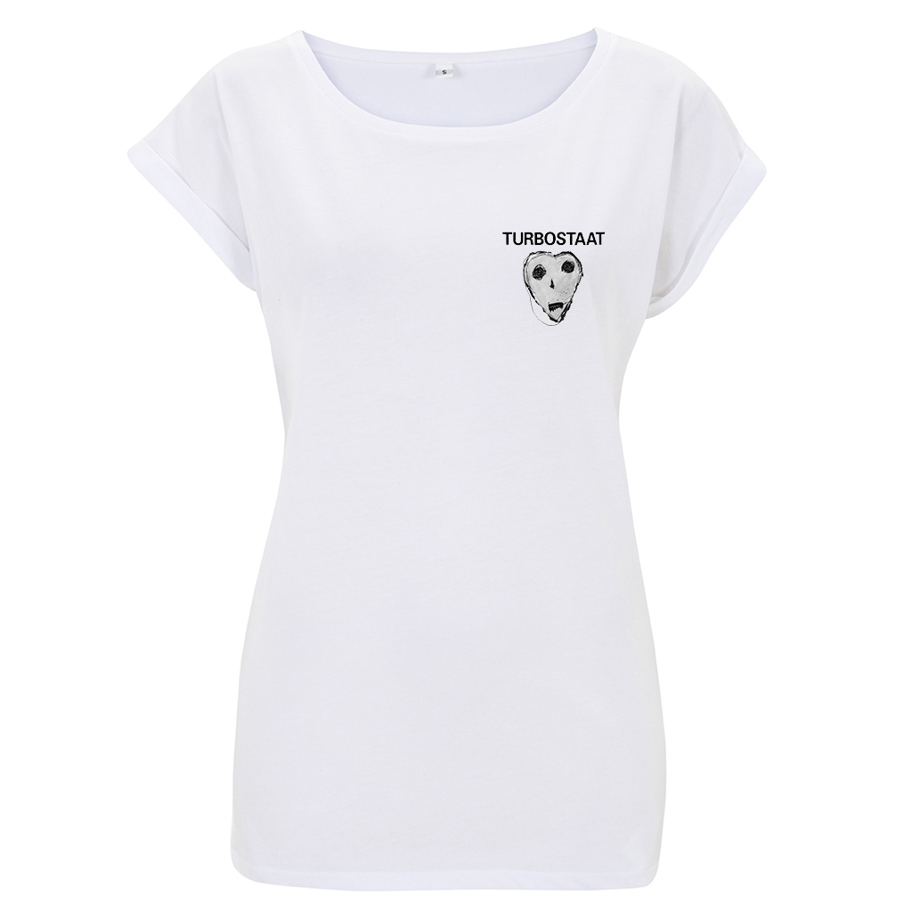 Turbostaat Peterherz Shirt Frauen Girlie weiß