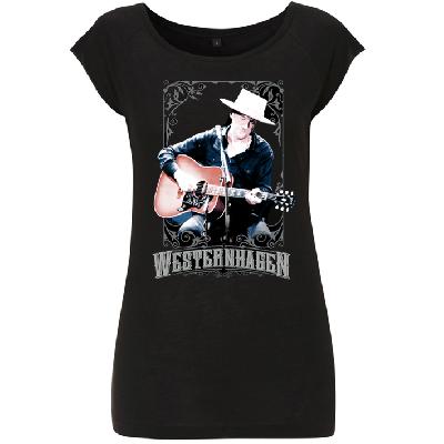 Westernhagen Foto T-Shirt Damen Girlie schwarz