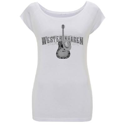 Westernhagen T-Shirt Gitarre Damen Girlie weiß