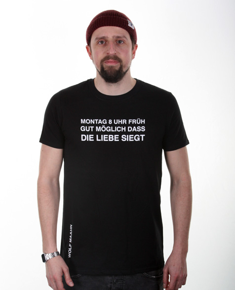Wolf Maahn Montag T-Shirt, schwarz